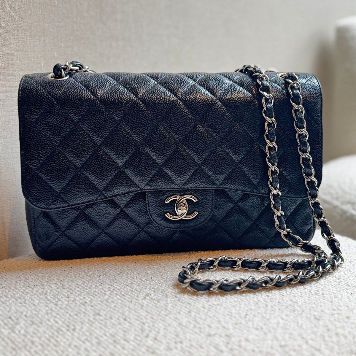 Chanel - Jumbo Double Flap Bag Caviar - Preloved Pieces