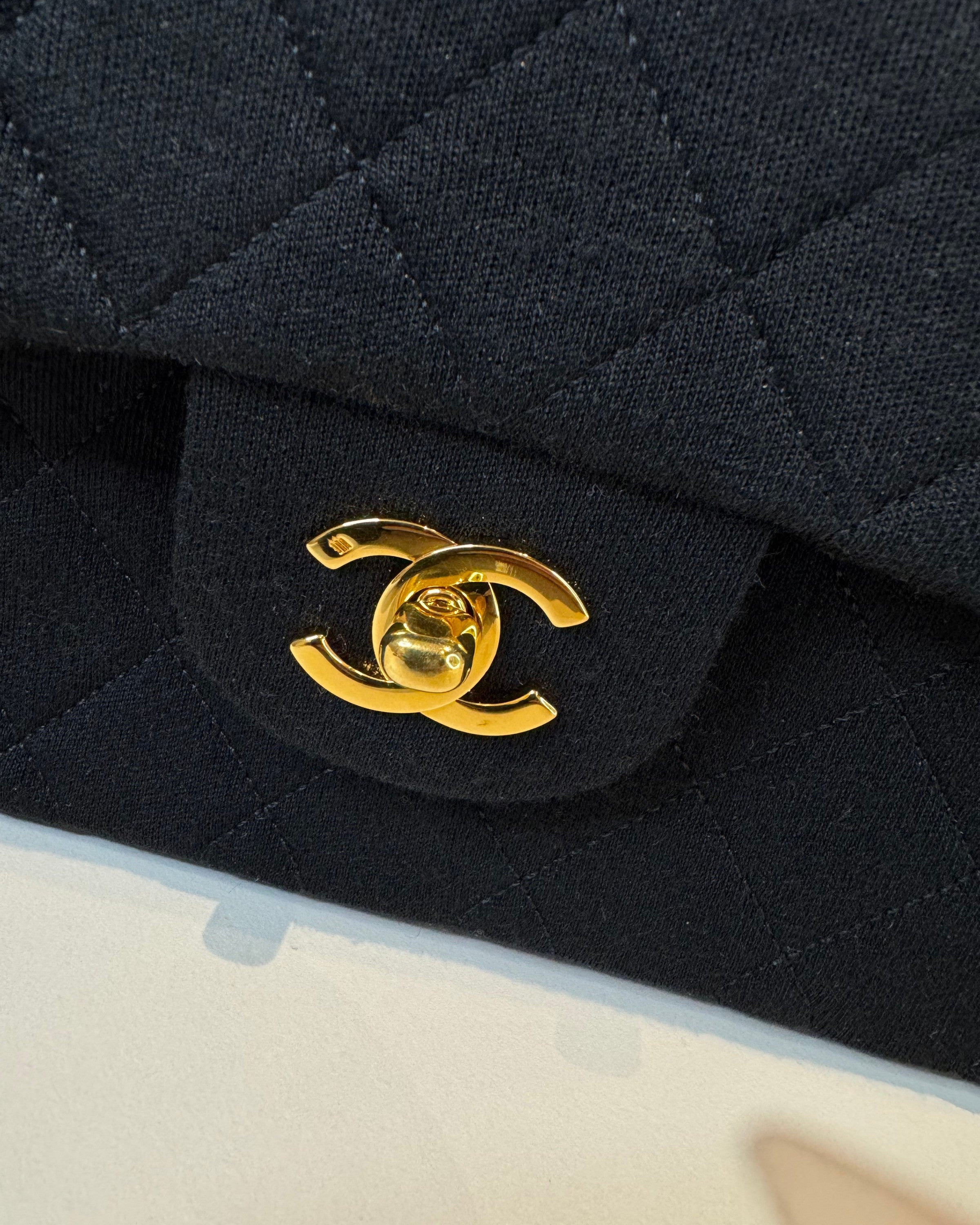 Chanel Classic Double Flap Bag Fabric Medium