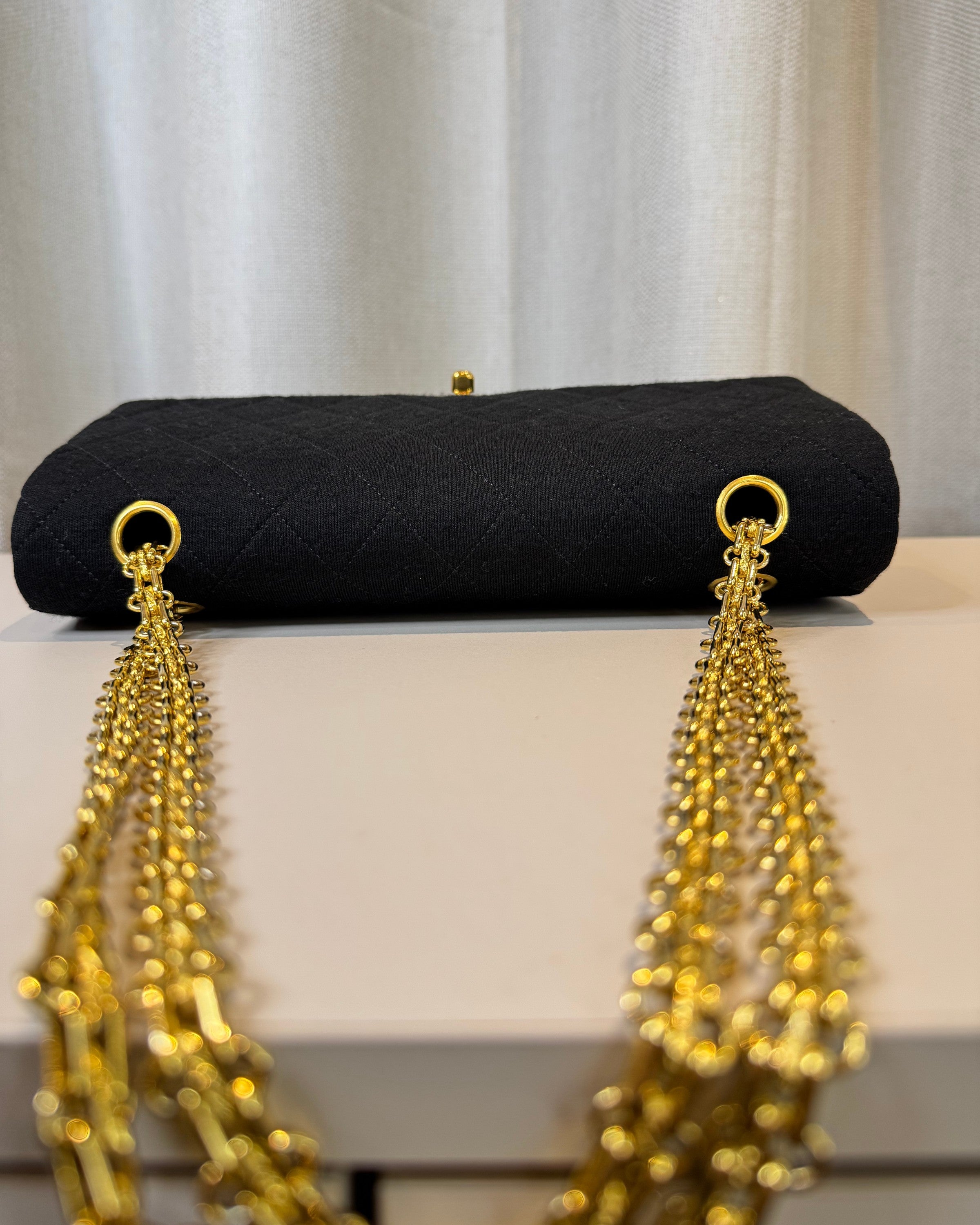 Chanel Classic Double Flap Bag Fabric Medium