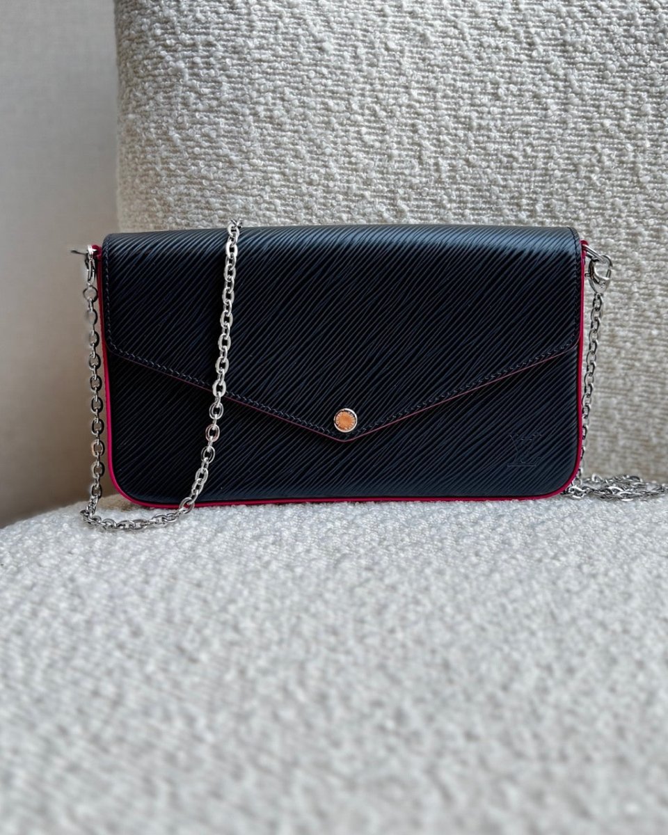 Louis Vuitton - Pochette Felicie Zwart Epi Leer - Preloved Pieces