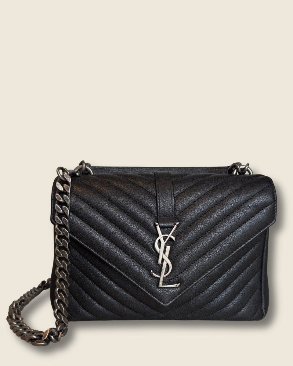 saint laurent - College Bag Zwart Medium - Preloved Pieces