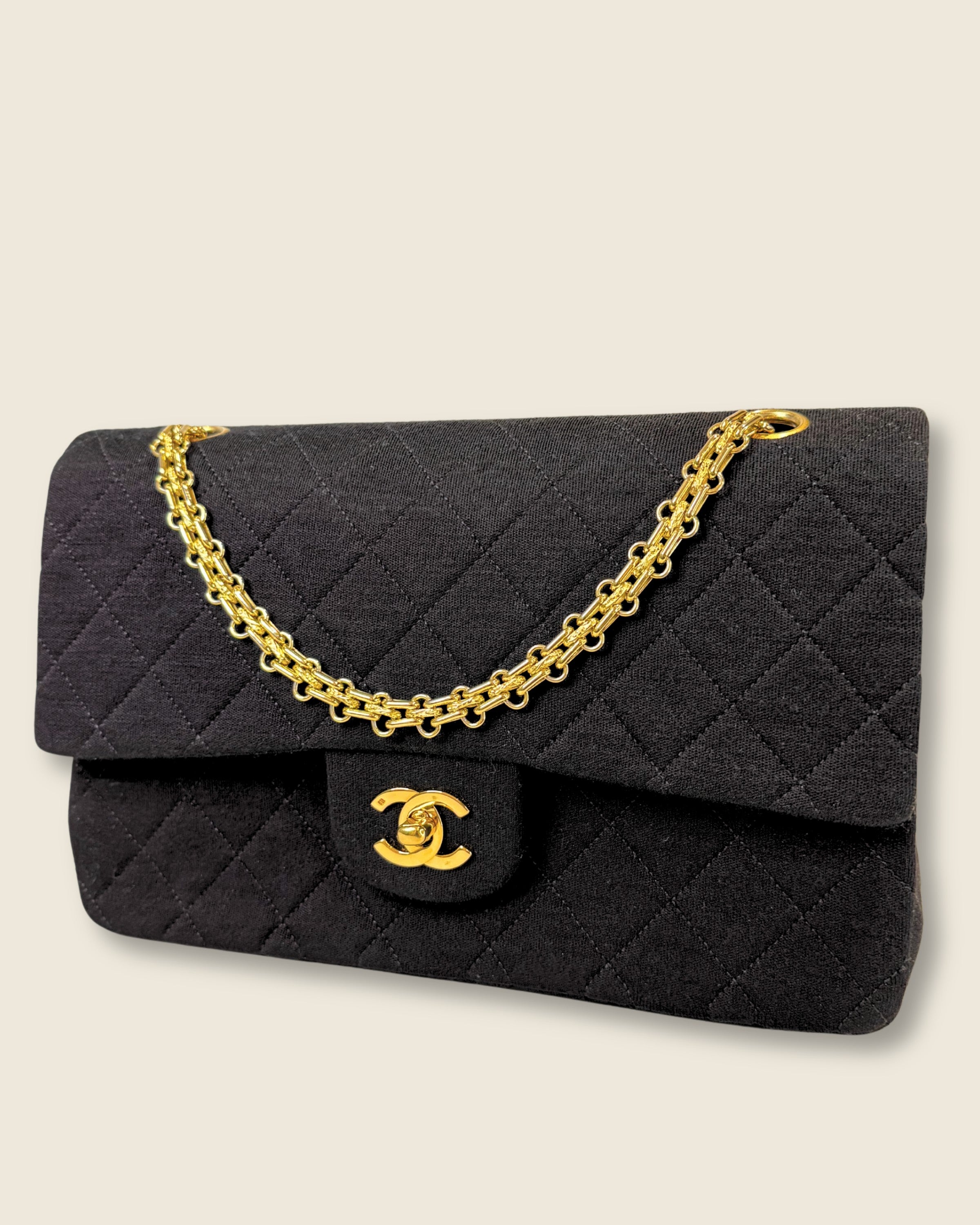 Chanel Classic Double Flap Bag Fabric Medium