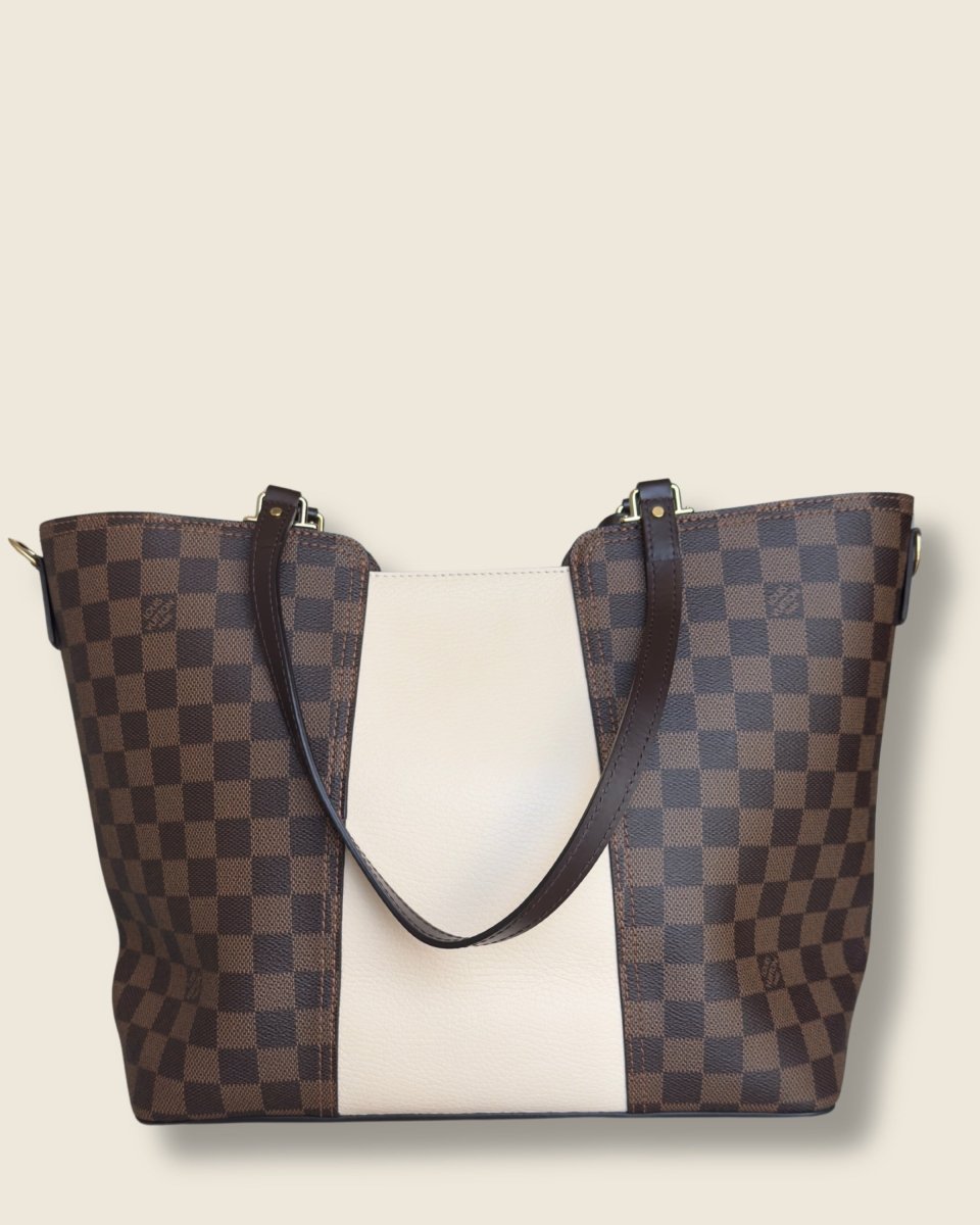 Louis Vuitton - Jersey Tote bag Damier Ebene Crème - Preloved Pieces